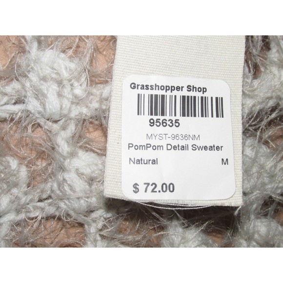 Mystree Women's Beige Open Knit Sleeveless Sweater Size M/L - Picture 7 of 9